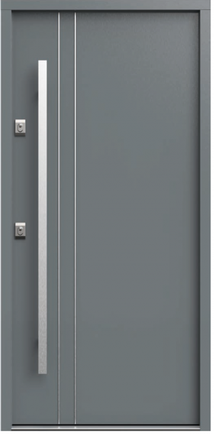 Drzwi antywłamaniowe GERDA QUADRO to drzwi wejściowe zewnętrzne antywłamaniowe z licznymi przeszkleniami oraz listwą 3D.