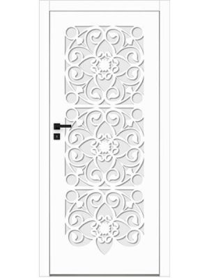 Drzwi DRE płytowe | Grafi M1 | Białe z wzorem